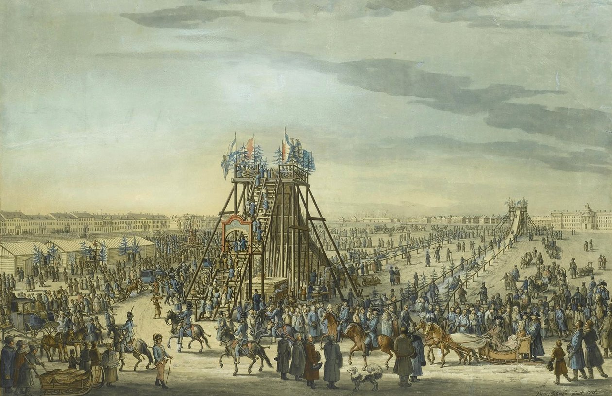 كاثرين العظيمة تزور جبل الجليد في سانت بطرسبرغ ، 1788 بواسطة بنيامين باترسن