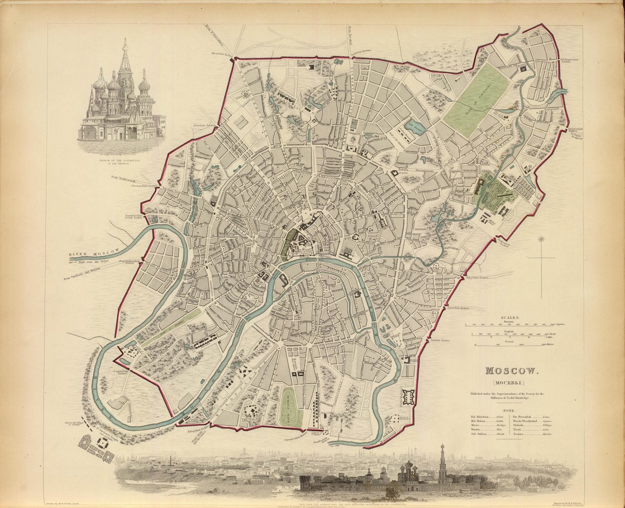 خطة موسكو ، 1836. بواسطة بنيامين ريس ديفيز