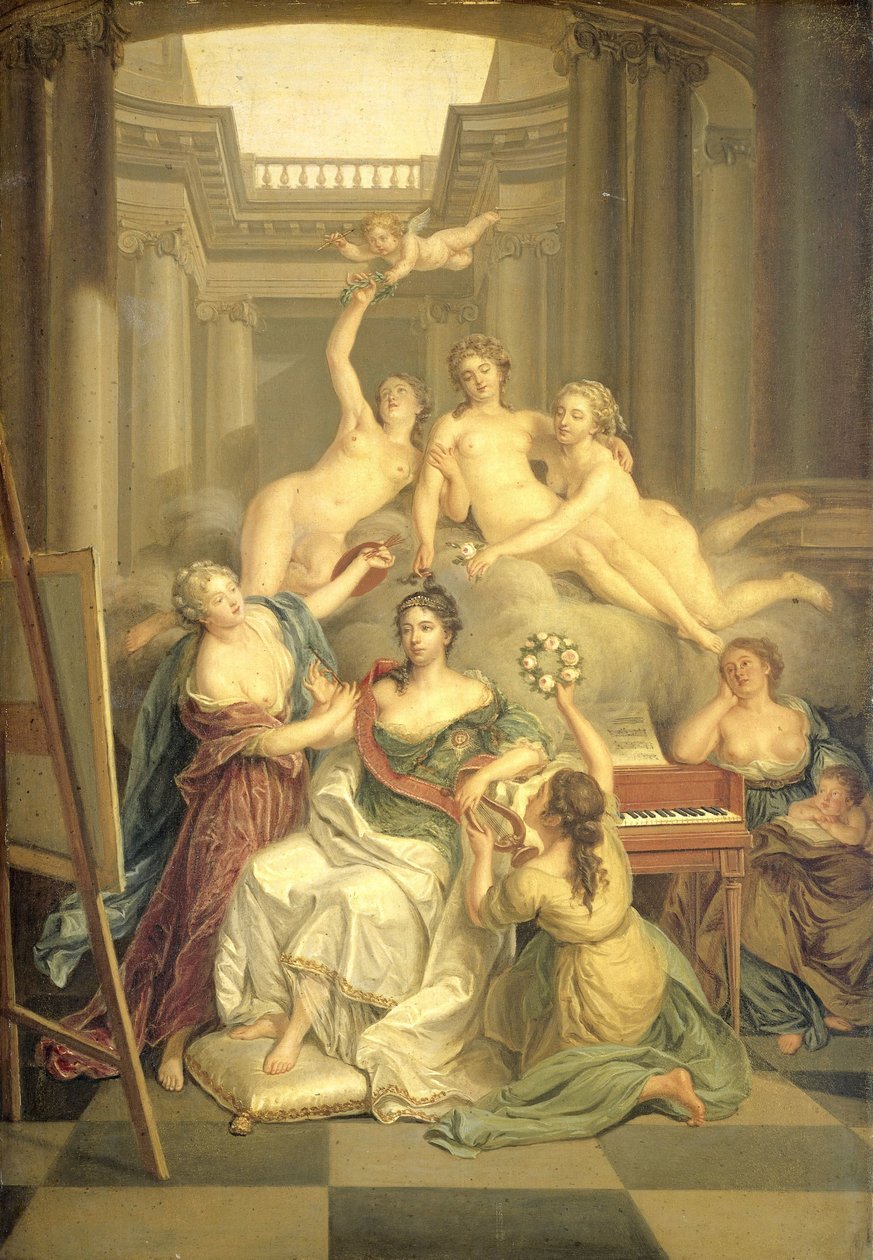 فريدريكا صوفيا فيلهلمينا من بروسيا (1751-1820). زوجة الأمير ويليم الخامس في معبد الفنون بواسطة بنيامين صموئيل Bolomey