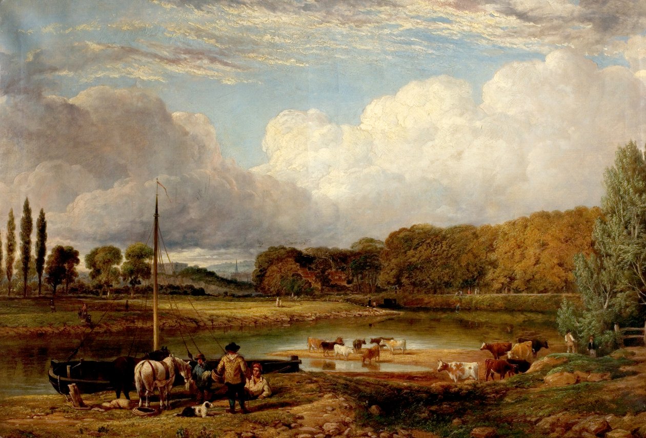 منظر في ويلفورد ، نوتنغهام ، c.1830 بواسطة بنيامين شيبمان