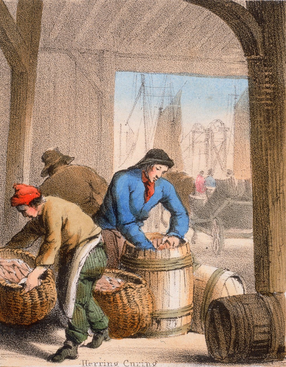 علاج الرنجة ، c1845 بواسطة بنيامين ووترهاوس هوكينز