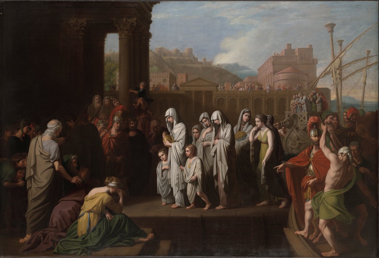 Agrippina الهبوط في Brundisium مع رماد Germanicus بواسطة بنيامين ويست
