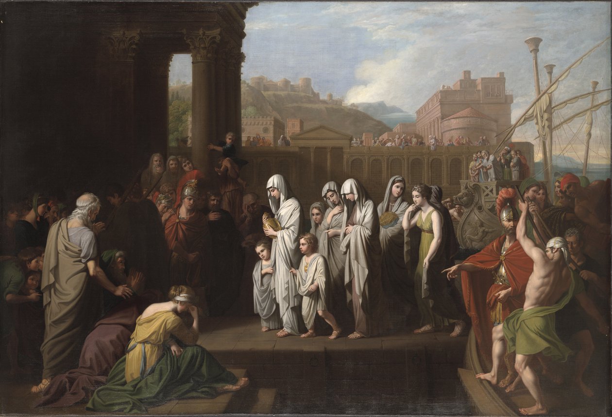 Agrippina الهبوط في Brundisium مع رماد جرمانيكوس ، 1768 بواسطة بنيامين ويست