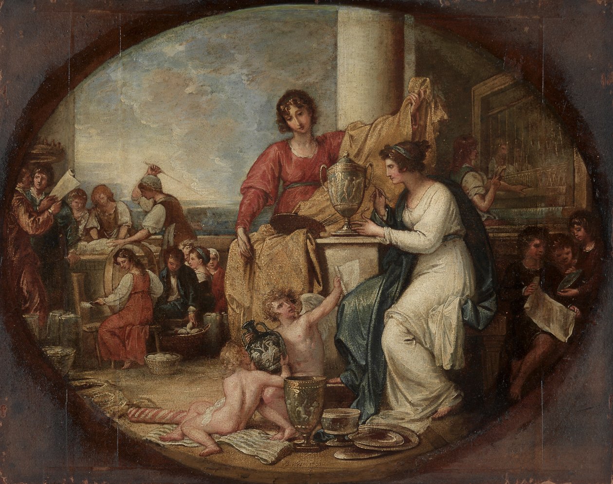 المصنع البريطاني ، رسم ، 1791. بواسطة بنيامين ويست