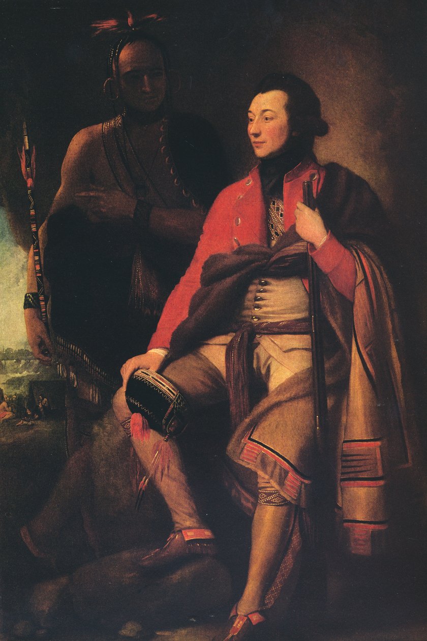 العقيد جاي جونسون وكارونغهيونتي الكابتن ديفيد هيل ، 1776 بواسطة بنيامين ويست