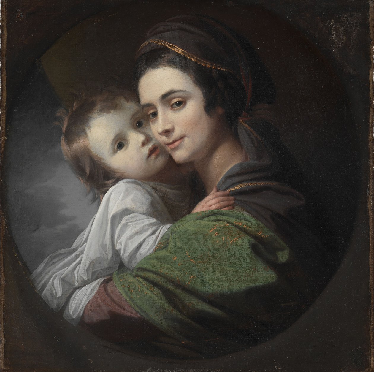 إليزابيث شيويل ويست وابنها رافائيل عام 1770 (زيت على قماش) بواسطة بنيامين ويست