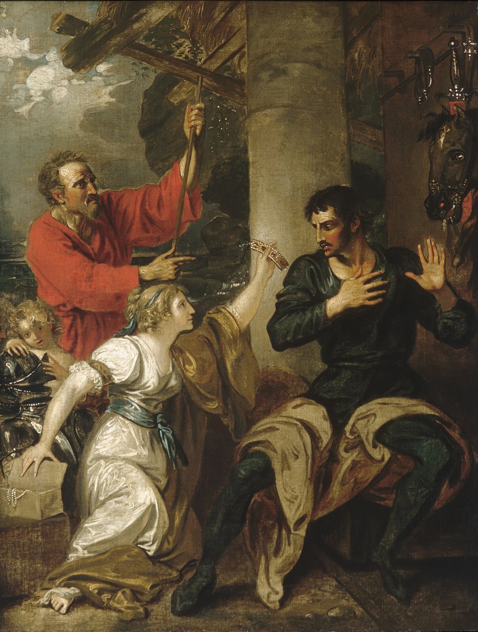 الفتاة وأورلاندو ، كاليفورنيا. 1793. بواسطة بنيامين ويست