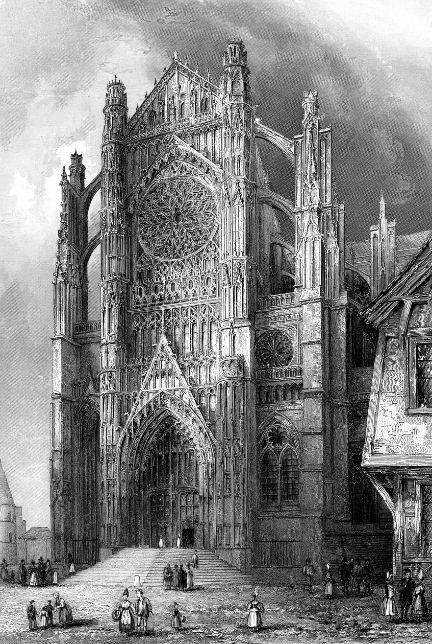 الجناح الجنوبي لكاتدرائية Beauvais ، فرنسا ، 1836. بواسطة بنيامين وينكلز