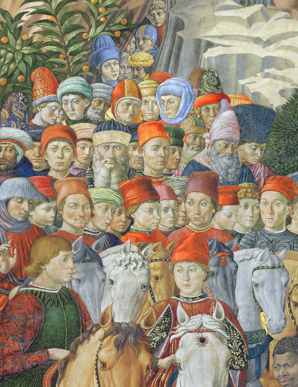 موكب المجوس ، تفاصيل كافالييرز ، 1459-62 بواسطة Benozzo di Les di Sandro Gozzoli