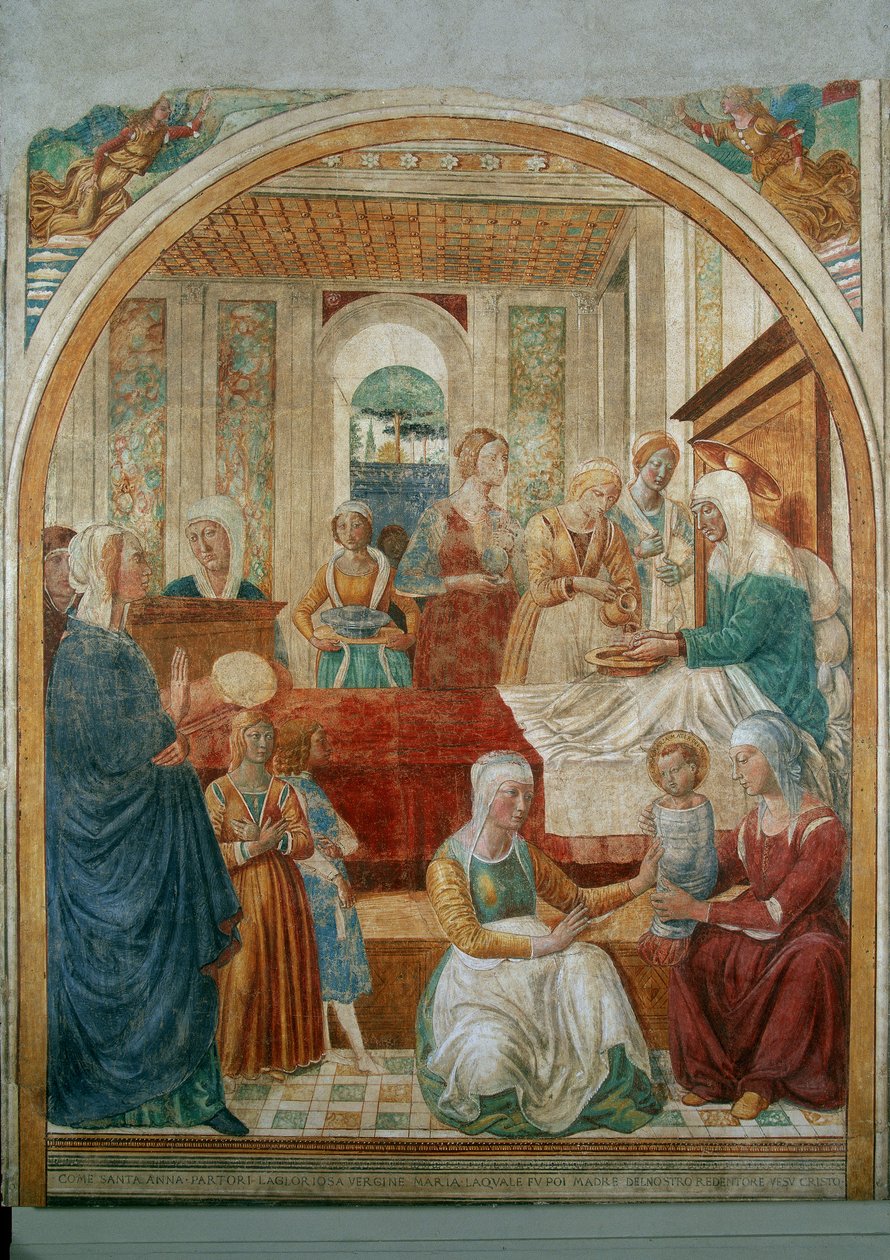 ولادة العذراء بواسطة Benozzo di Les di Sandro Gozzoli