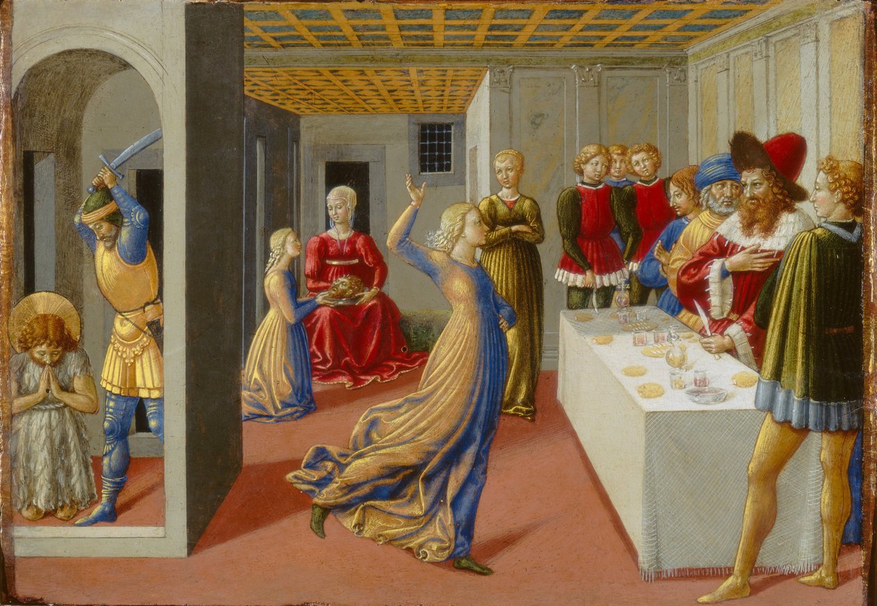 عيد هيرودس وقطع رأس القديس يوحنا المعمدان 1461-1462. بواسطة Benozzo Gozzoli