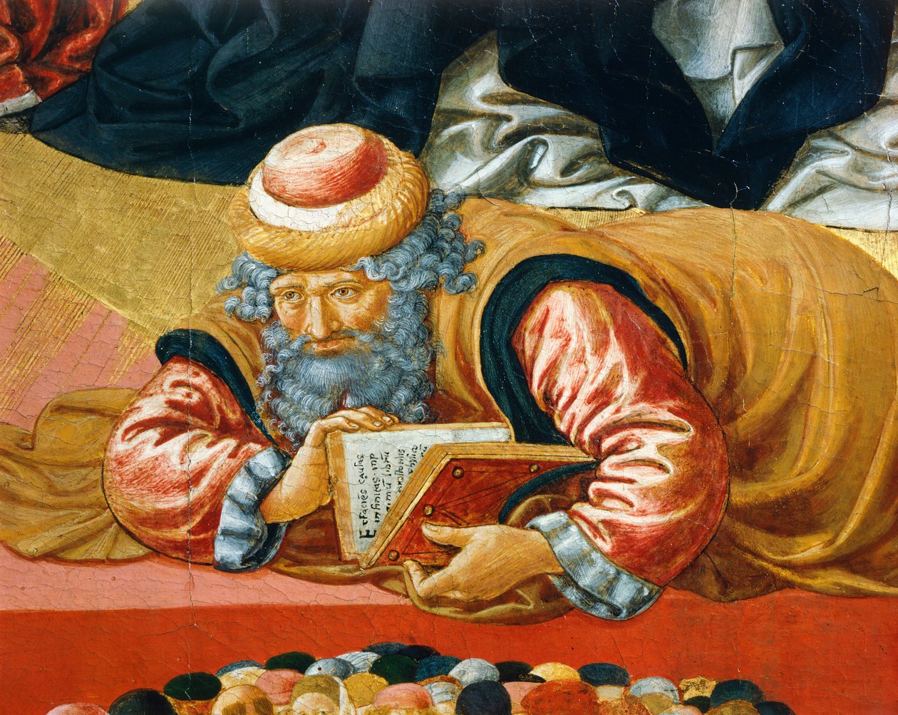 الفيلسوف العربي Averroes ، تفاصيل من انتصار القديس توما الأكويني بواسطة Benozzo di Les di Sandro Gozzoli