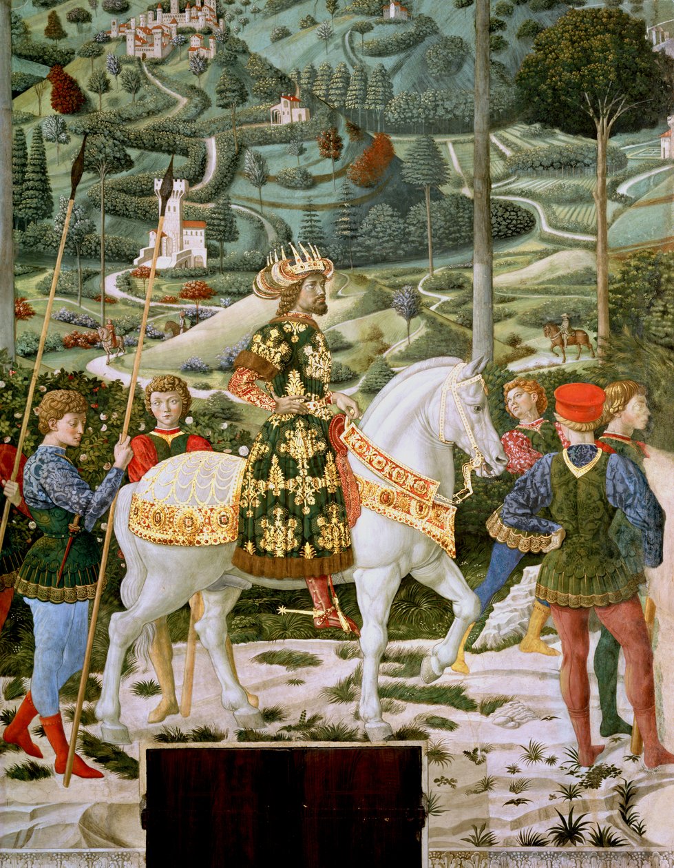 جون السابع باليولوجوس (1391-1448) ، الإمبراطور الروماني الشرقي ، كواحد من الملوك الثلاثة ، التفاصيل من رحلة رحلة المجوس في الكنيسة ، c.1460 بواسطة Benozzo di Les di Sandro Gozzoli