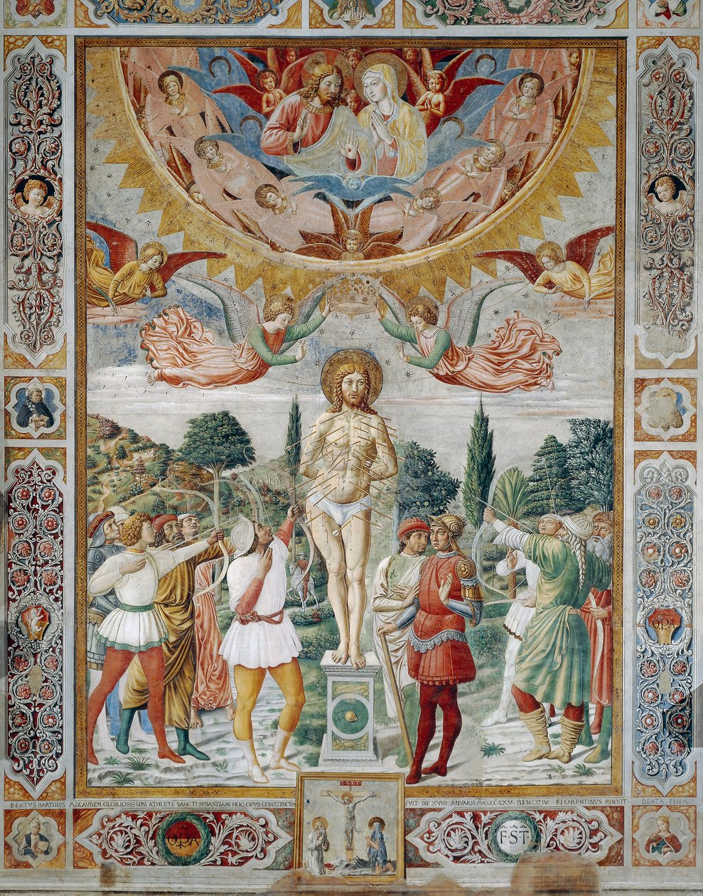 استشهاد القديس سيباستيان بواسطة Benozzo di Les di Sandro Gozzoli