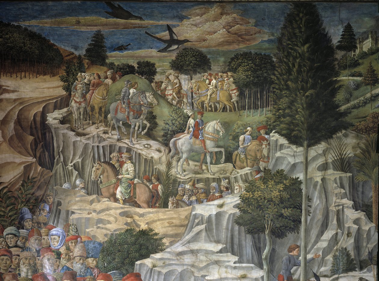 موكب المجوس مع لوران العظيم (فريسكو بواسطة Benozzo di Les di Sandro Gozzoli