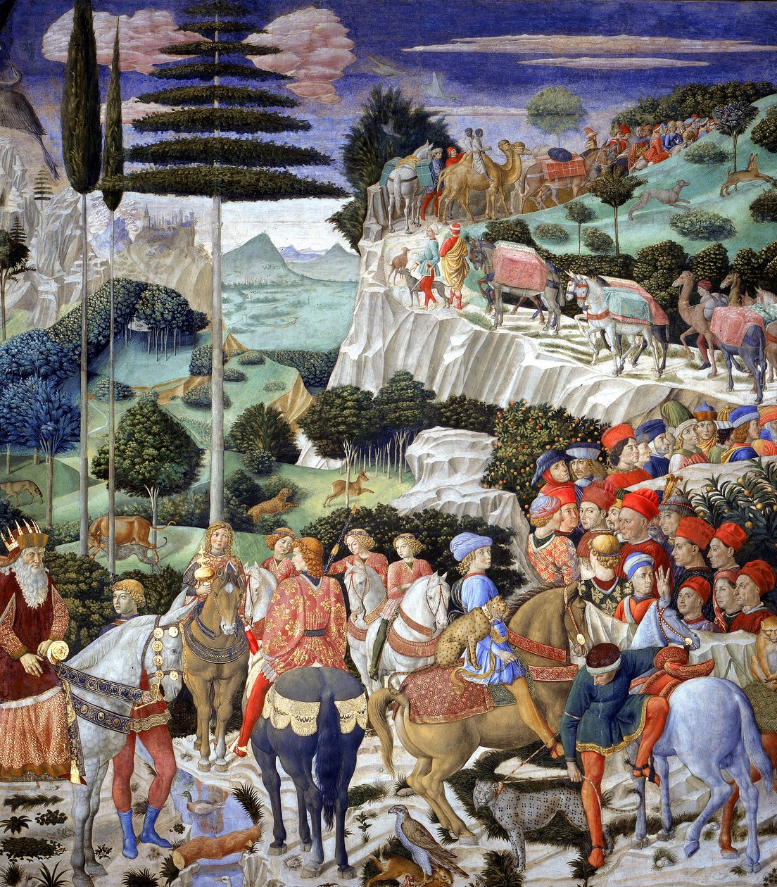 موكب أقدم الملك ، 1459-60 بواسطة Benozzo di Les di Sandro Gozzoli