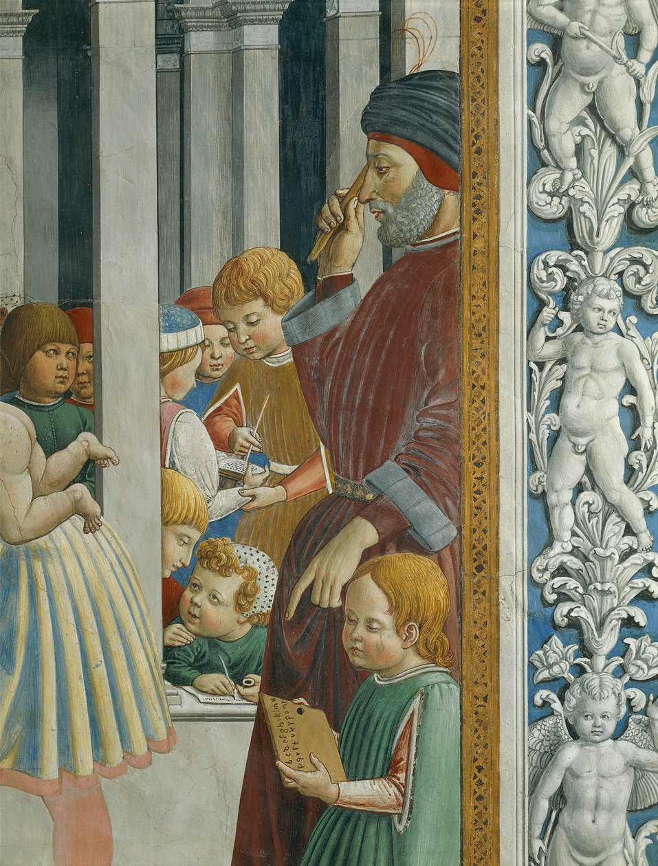 قصص القديس أوغسطينوس: المعلم والتلاميذ بواسطة Benozzo di Les di Sandro Gozzoli