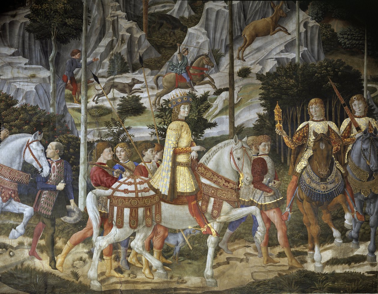 موكب المجوس ، التفاصيل بواسطة Benozzo di Les di Sandro Gozzoli