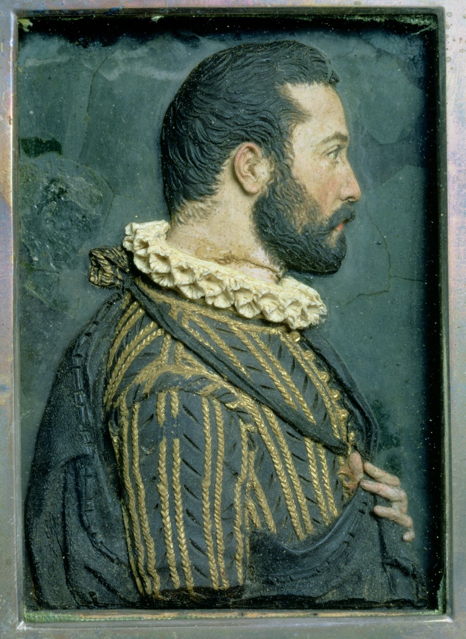 نقش بورتريه لفرانسيس الأول ، ملك فرنسا (1494-1547) (شمع) بواسطة بنفينوتو تشيليني