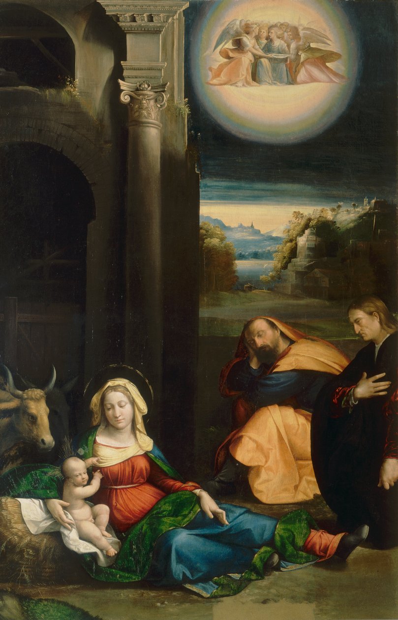 مادونا ديل ريبوسو مع صورة ليونيلو ، من قبل جاروفالو ، في Pinacoteca Nazionale في فيرارا بواسطة Benvenuto Tisi da Garofalo