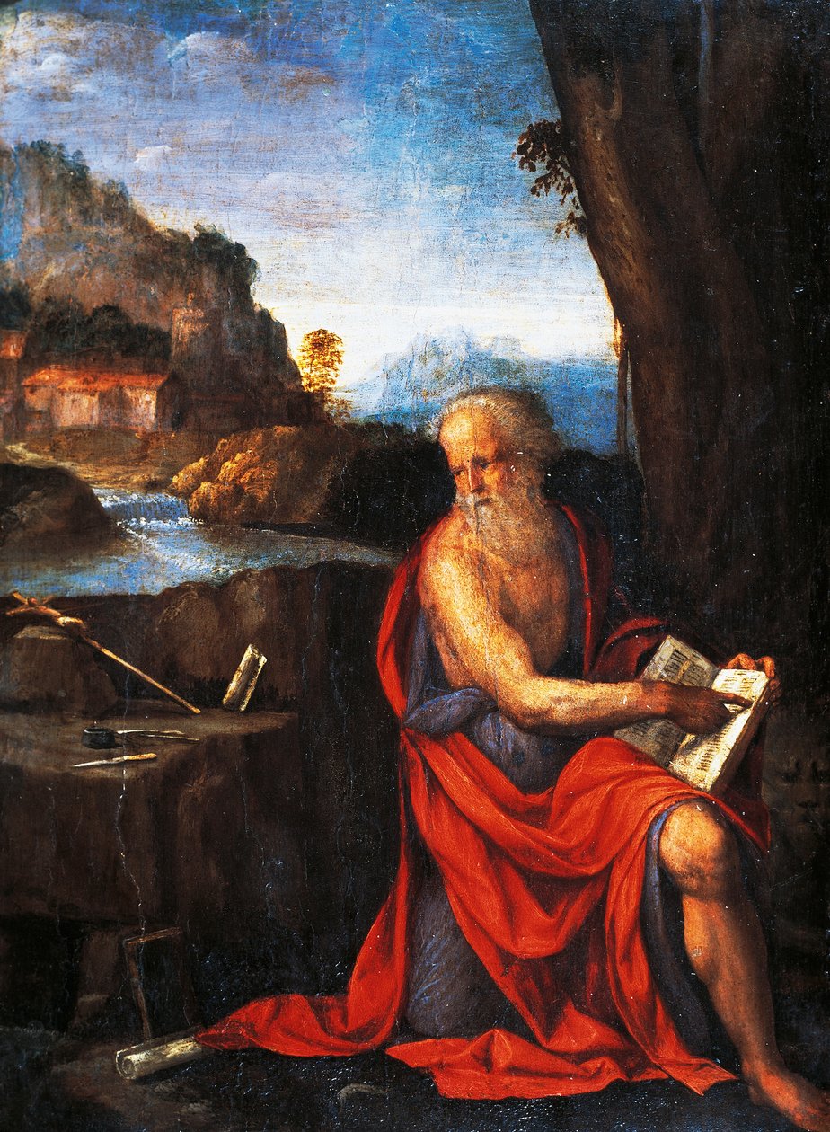 القديس جيروم ، بواسطة جاروفالو (1481-1559). بواسطة Benvenuto Tisi da Garofalo