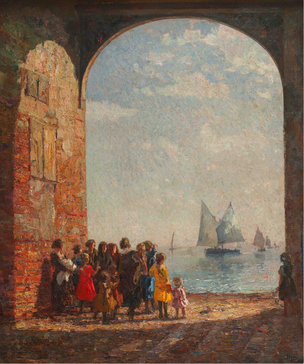 عودة قوارب الصيد ، ج. 1920. بواسطة بيبي سياردي