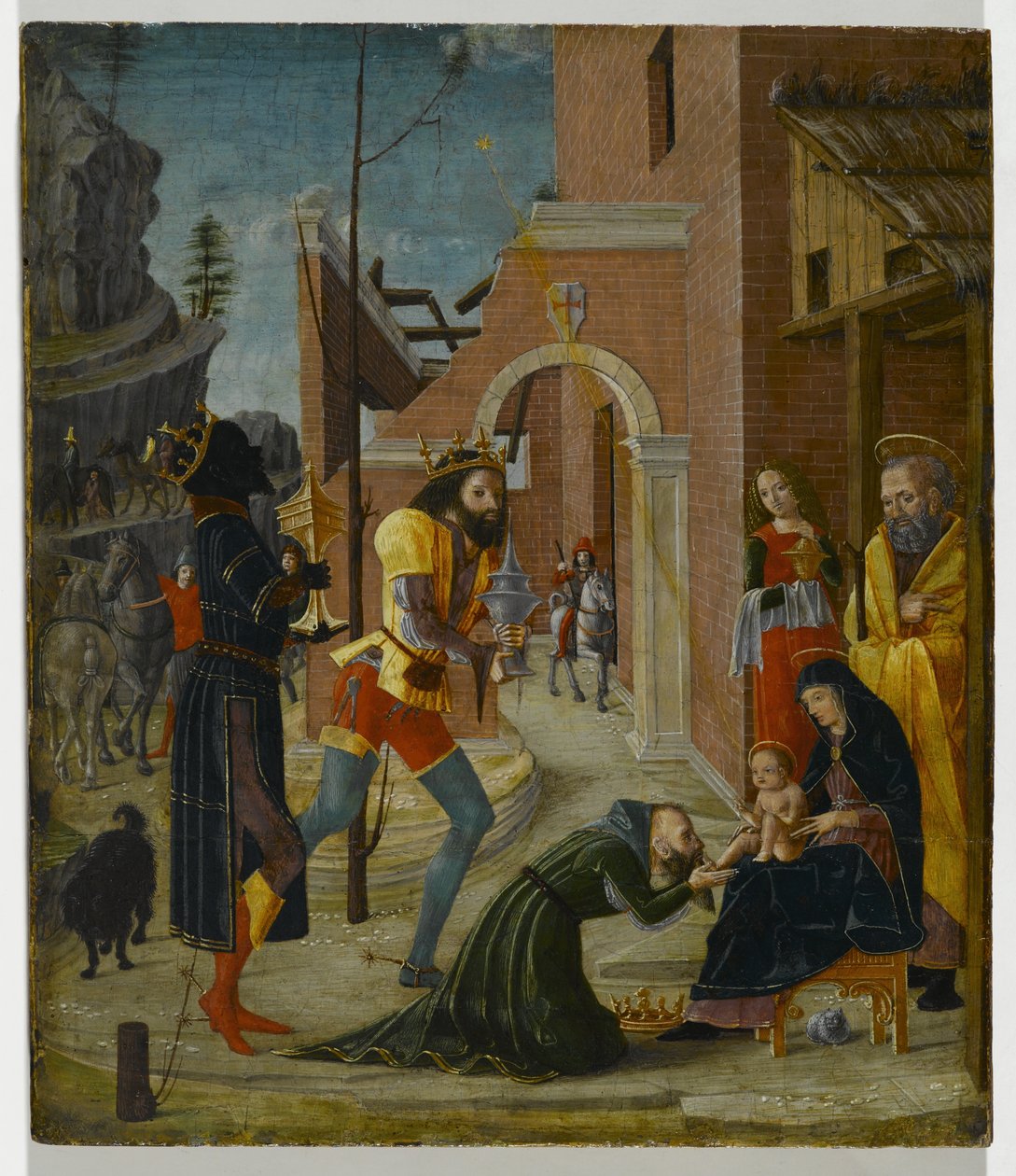 عشق المجوس ، c.1485-95 (درجة الحرارة على اللوحة) بواسطة بيرنادينو جاكوبي بوتينوني