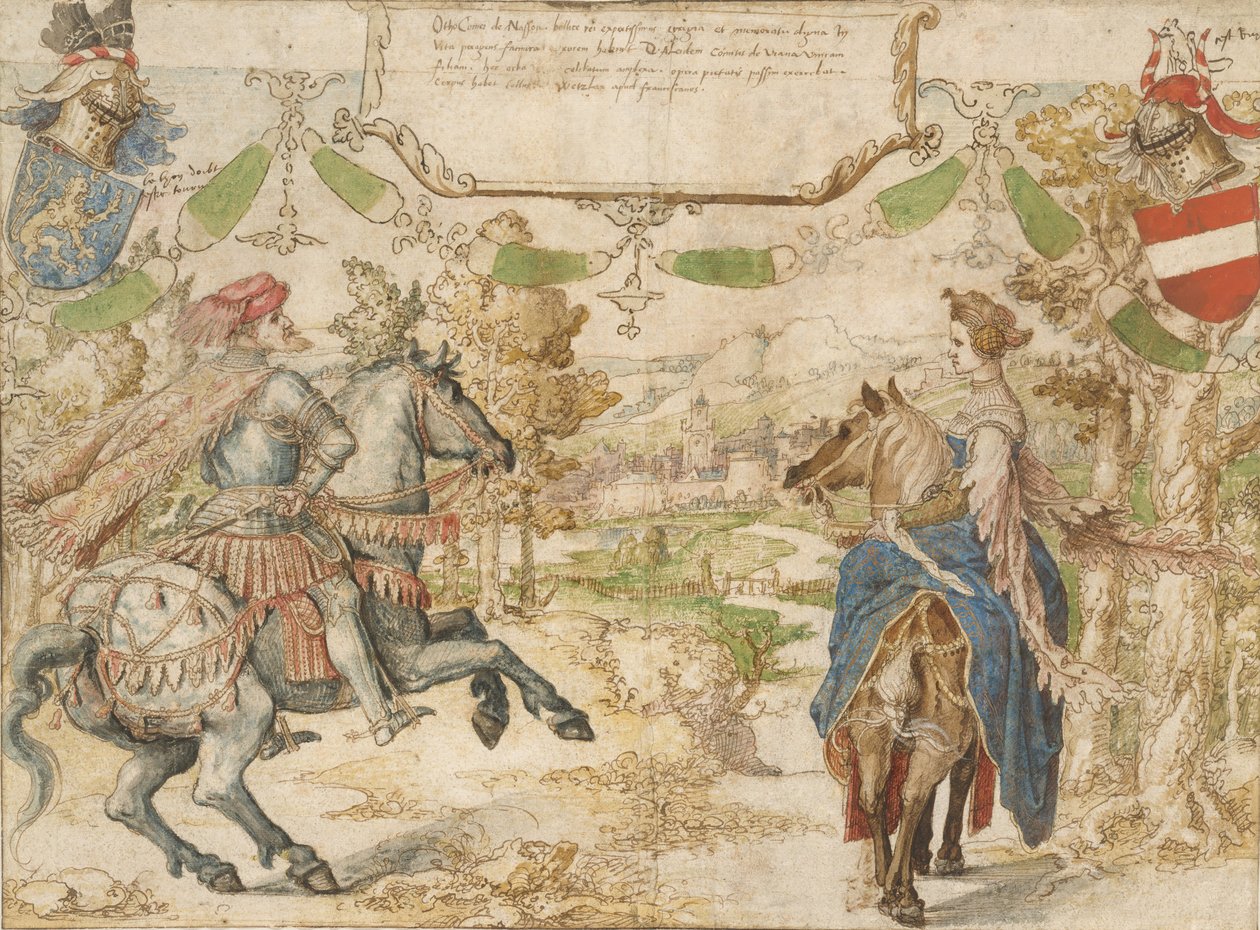 أوتو ، كونت ناسو وزوجته أديلهيد فان فيانين ، 1530-1535. بواسطة بيرنيرت فان أورلي
