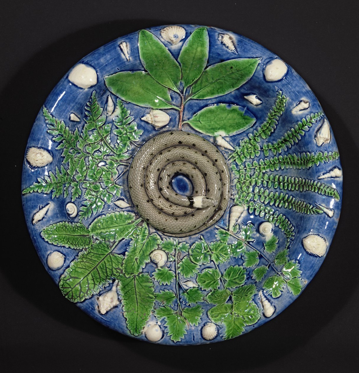 Dish، Palissy Ware (آنية فخارية مصقولة بالرصاص) بواسطة برنارد باليسي