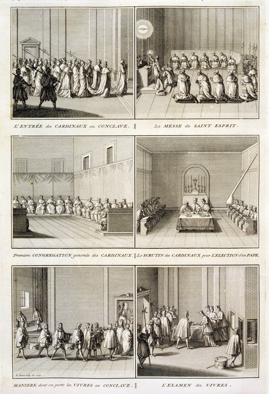 انتخاب البابا ، من "الموسوعة" بقلم دينيس ديدرو (1713-1784) ، تم نشره عام 1770 بواسطة برنارد بيكارت