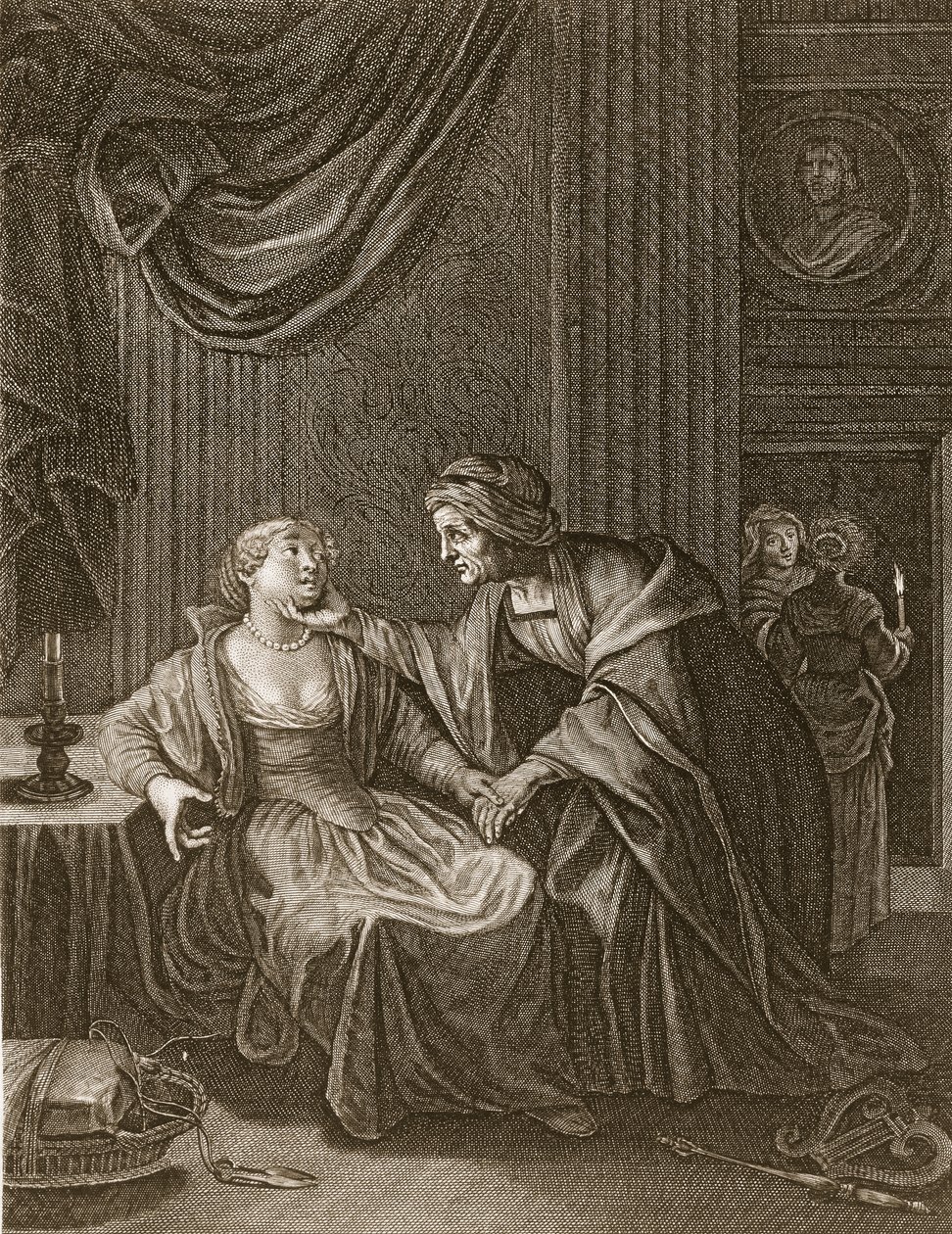 Leucothoe يغويها Apollo في شكل Eurynome ، 1731 بواسطة برنارد بيكارت