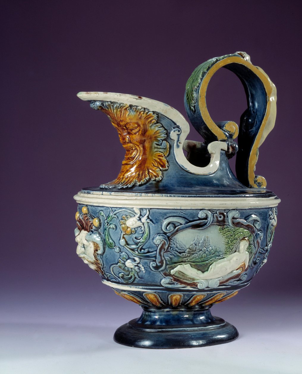 Aiguiere de faience التي أنشأتها مدرسة برنارد باليسي (حوالي 1510-1589) باريس ، متحف اللوفر بواسطة برنارد (مدرسة) Palissy