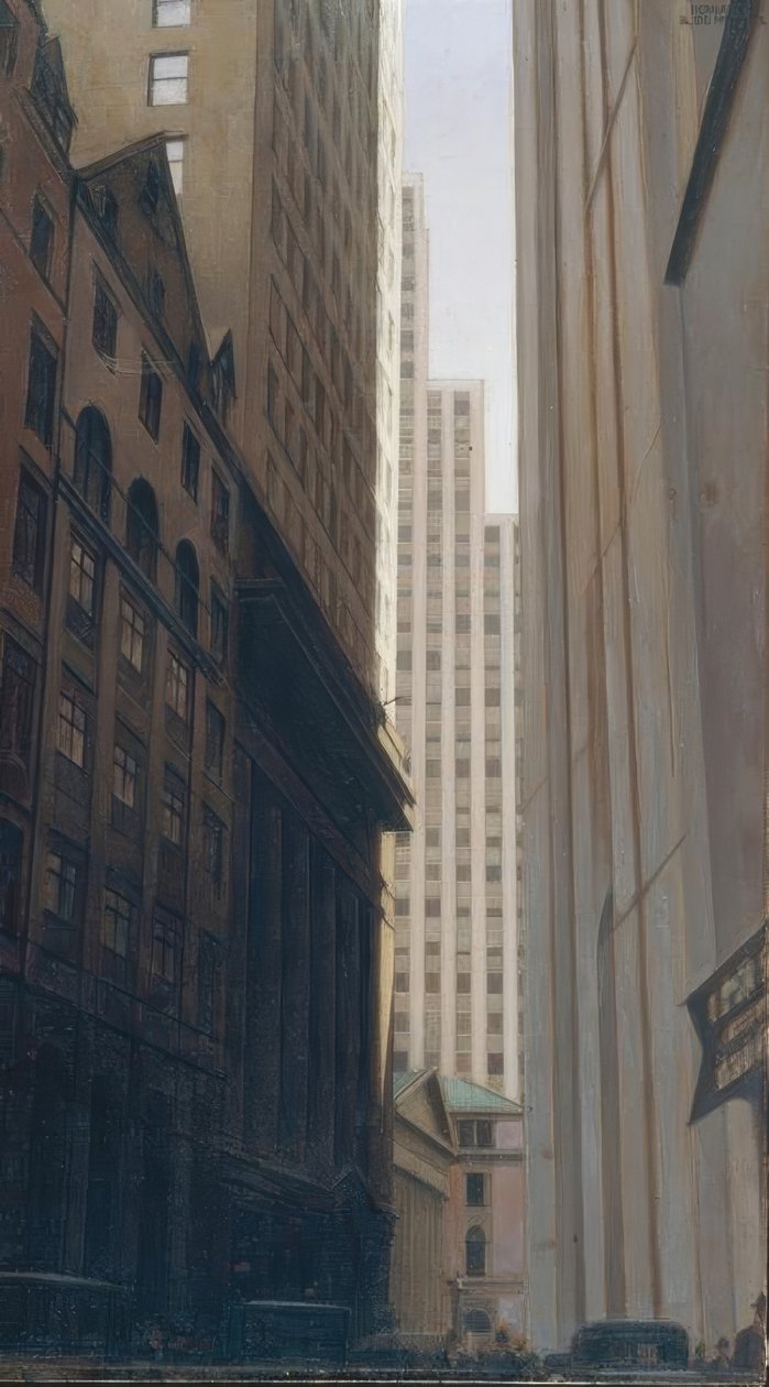 Vue de Wall Street بواسطة برنارد بوتيه دي مونفيل