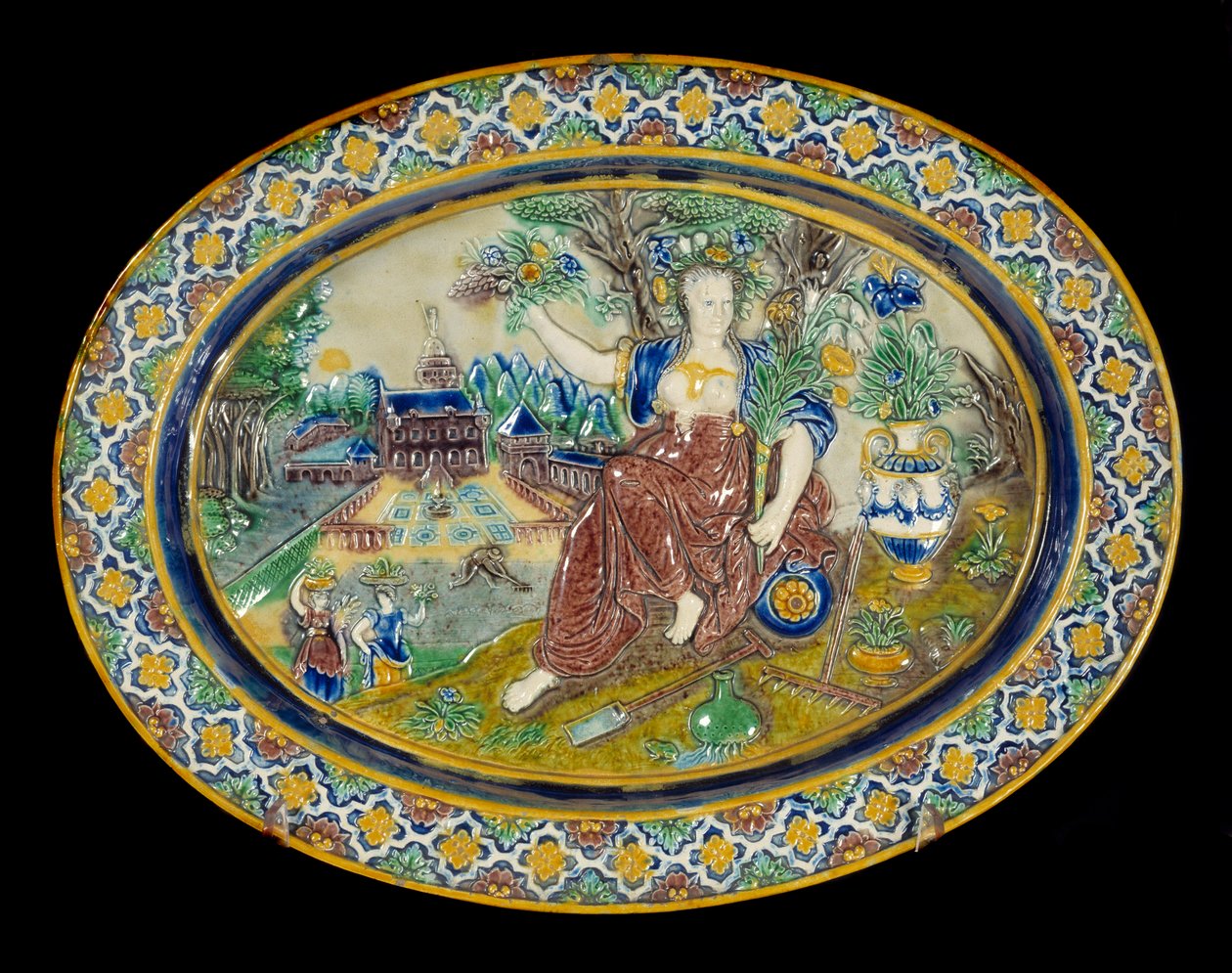 La belle jardiniere Ceramic en terre vernissee by Bernard Palissy (1510-1589) بواسطة برنارد باليسي