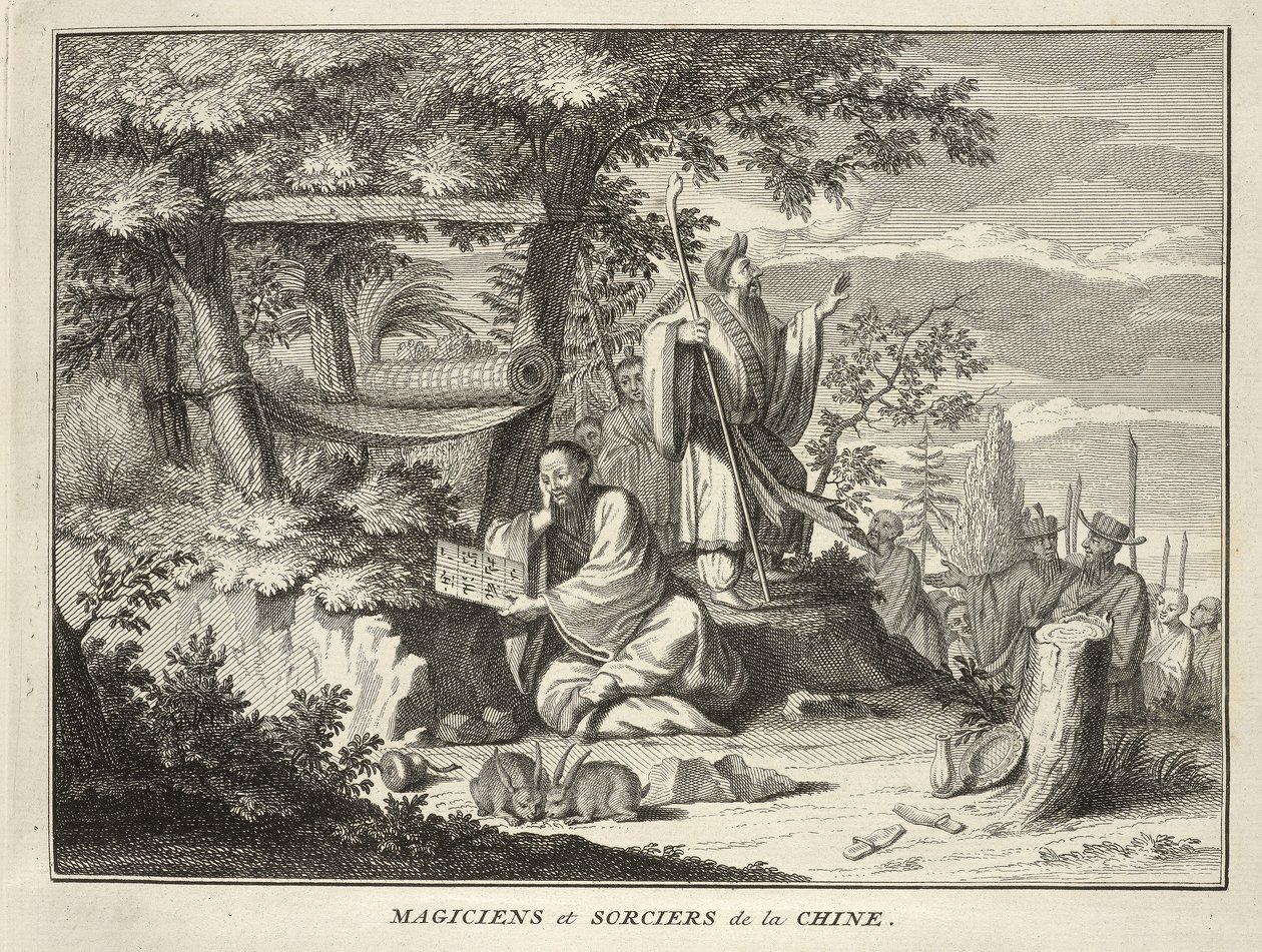 السحرة والسحرة في الصين ، من الاحتفالات والعادات الدينية لجميع شعوب العالم ، حانة. 1736 بواسطة برنارد بيكارت