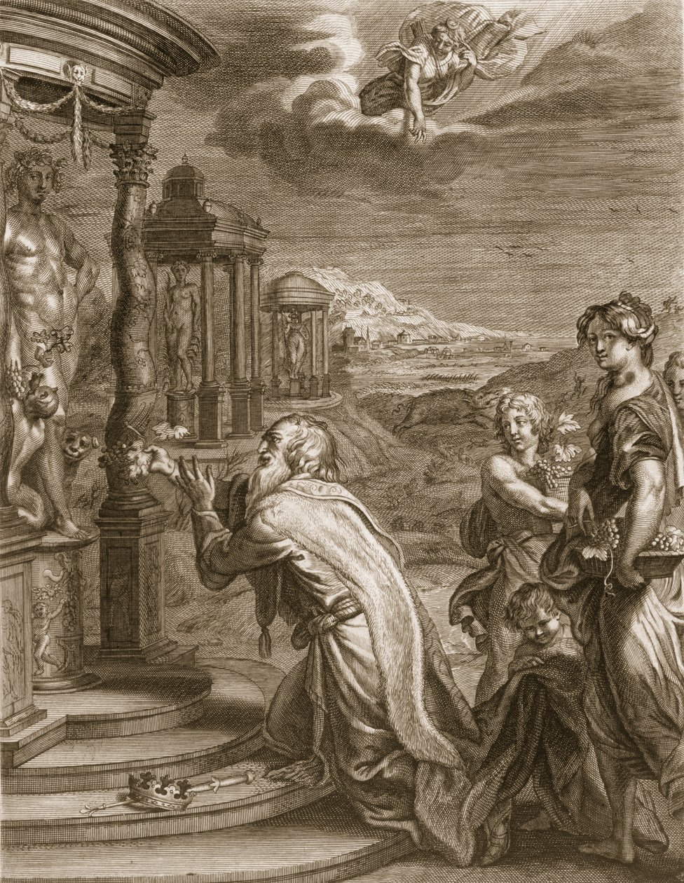 يعاقب Oeneus ، ملك Calydon ، بعد أن أهمل ديانا في الذبيحة بسبب ضعفه ، 1731 بواسطة برنارد بيكارت
