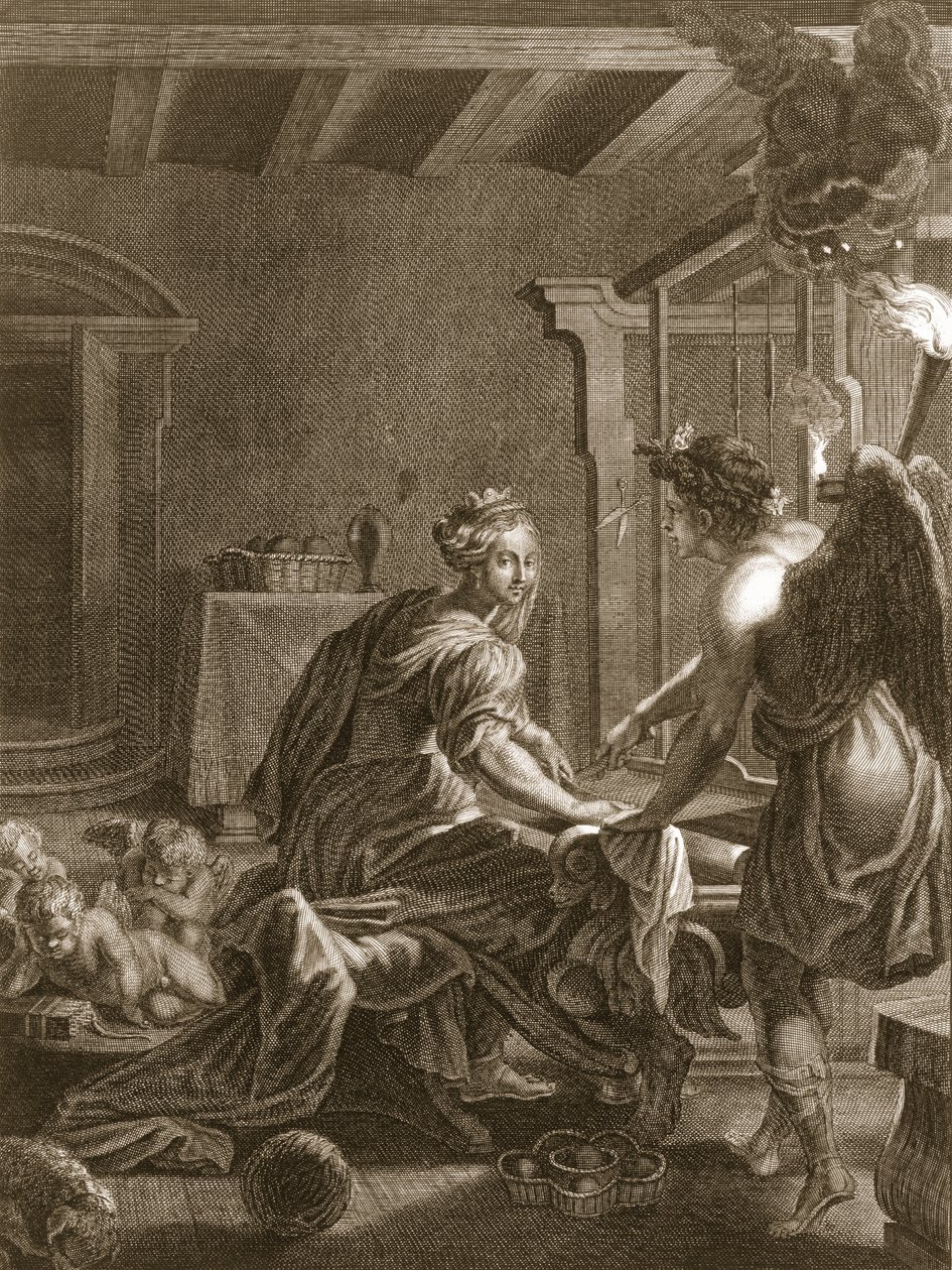 Penelope في Her Loom ، 1731 بواسطة برنارد بيكارت