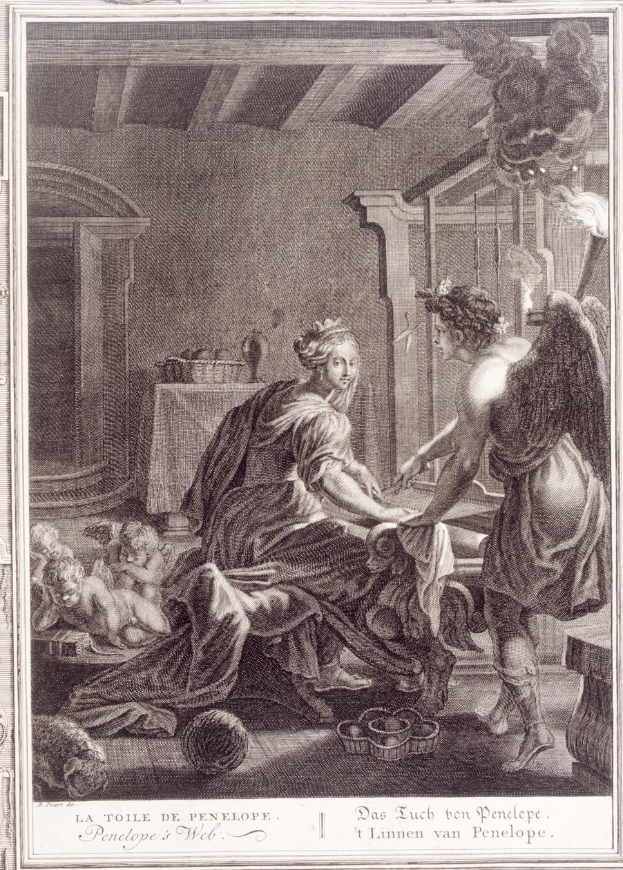 Penelope في Her Loom ، 1731 بواسطة برنارد بيكارت
