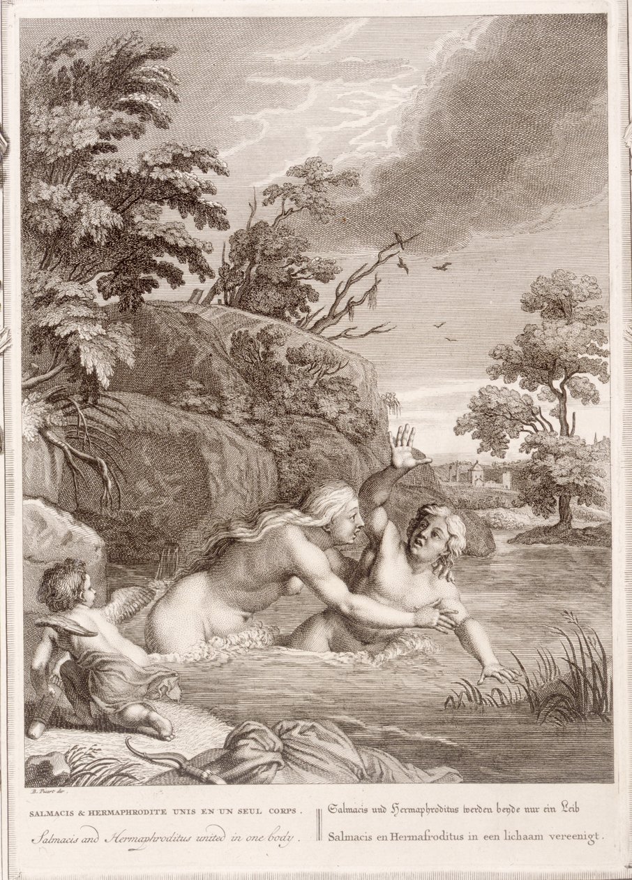 Salmacis and Hemaphroditus United in One Body، 1731 بواسطة برنارد بيكارت