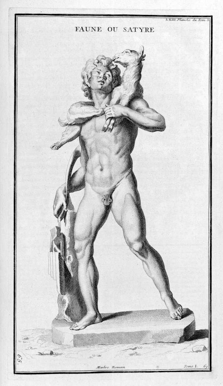 Faun أو Satyr ، بعد التمثال الروماني ، 1757 بواسطة برنارد دي مونتفوكون
