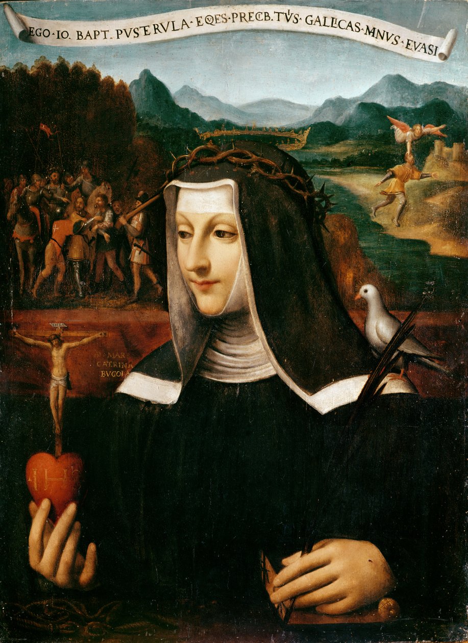 Ex Voto مخصص للقديسة كاترين سيينا (1347-80) بواسطة برناردينو لويني