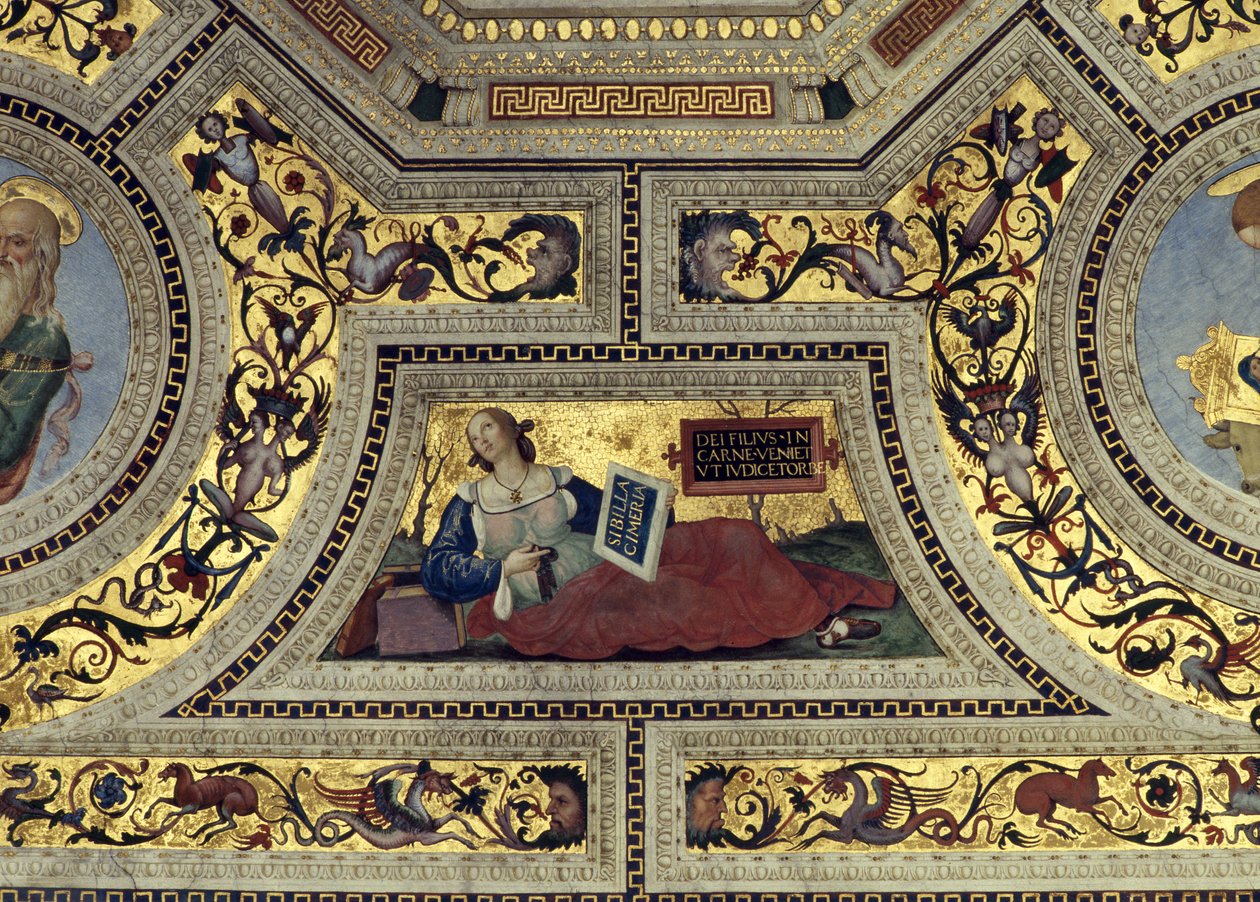 قبو الكاهن مع سيميريا سيبيل ، سانتا ماريا ديل بوبولو ، روما ، c.1484-92 بواسطة برناردينو دي بيتو بينتوريتشيو