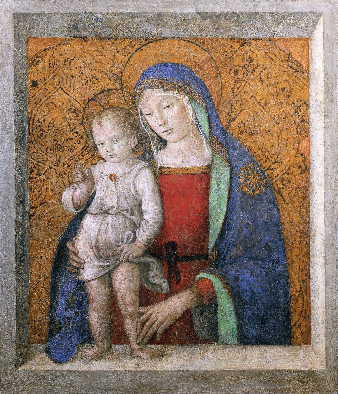 مادونا من Windowsill Madonna من حافة النافذة ، ج. 1490. بواسطة برناردينو بينتوريتشيو