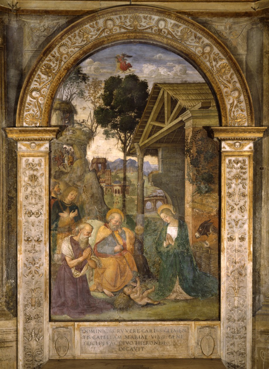 Adoration of the Child بواسطة برناردينو دي بيتو بينتوريتشيو