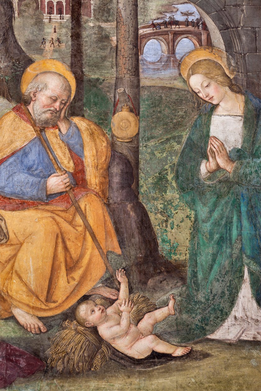 العشق من الرعاة (عشق الرعاة) التفاصيل في الهواء الطلق من Pinturicchio (برناردينو دي بيتو) (1454-1513) 1484-1492 (كنيسة سانتا ماريا ديل بوبولو) ، بازيليك سانتا ماريا ديل بوبولو ، كابيلا باسو ديلا روفر روما إيطاليا بواسطة برناردينو دي بيتو بينتوريتشيو