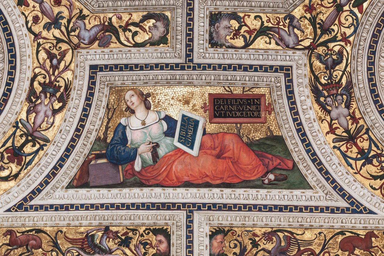 Cimerian Sibyl ، تفاصيل العرافة (في الهواء الطلق بواسطة برناردينو دي بيتو بينتوريتشيو
