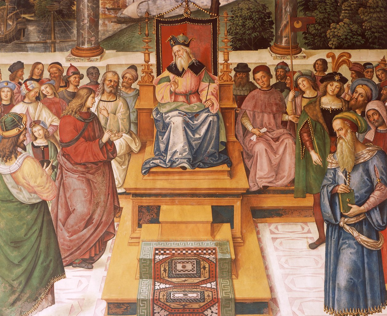 Enea Silvio Piccolomini يلتقي بالملك جيمس الأول ملك اسكتلندا ، تفاصيل من قصص بيوس الثاني بواسطة برناردينو دي بيتو بينتوريتشيو