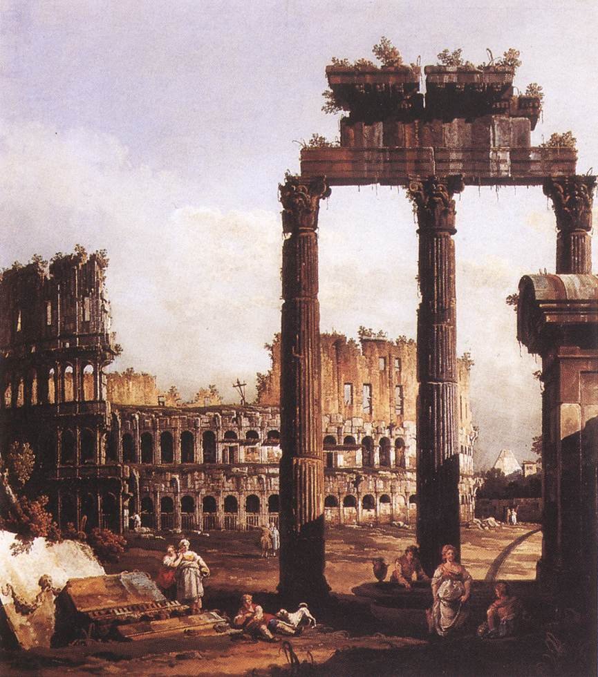 Capriccio مع الكولوسيوم بواسطة برناردو بيلوتو (كاناليتو)