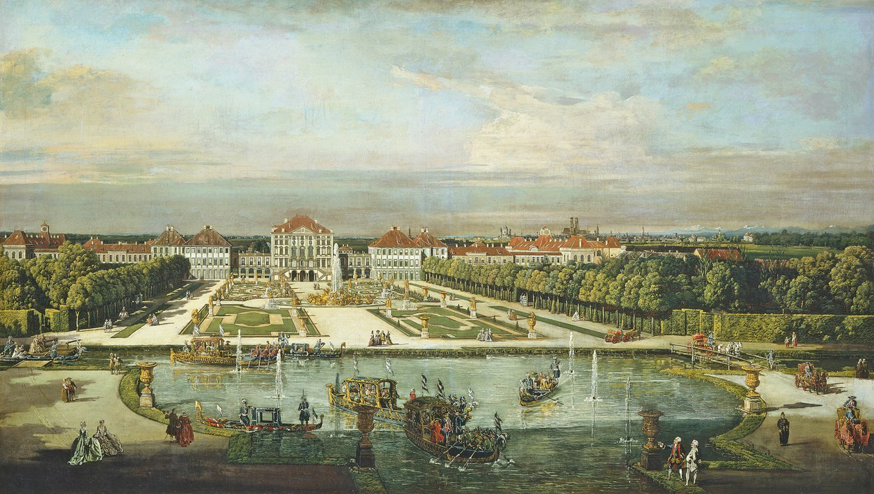 قصر نيمفنبورغ ، ميونيخ ، c.1761 بواسطة برناردو بيلوتو (كاناليتو)