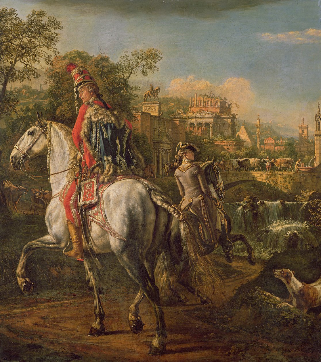 حصار على ظهور الخيل ، 1773 بواسطة برناردو بيلوتو (كاناليتو)